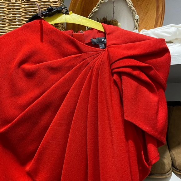 Per Se Red Cocktail Dress with optional belt - Picture 2 of 6